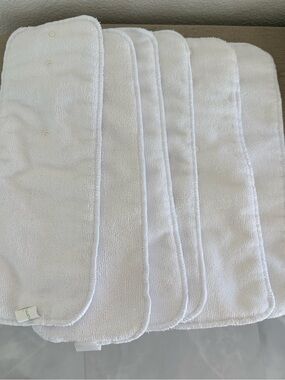BumGenius White Microfiber Diaper Inserts - Set of 6